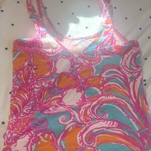 Lilly Pulitzer Pink and Orange Tank Top